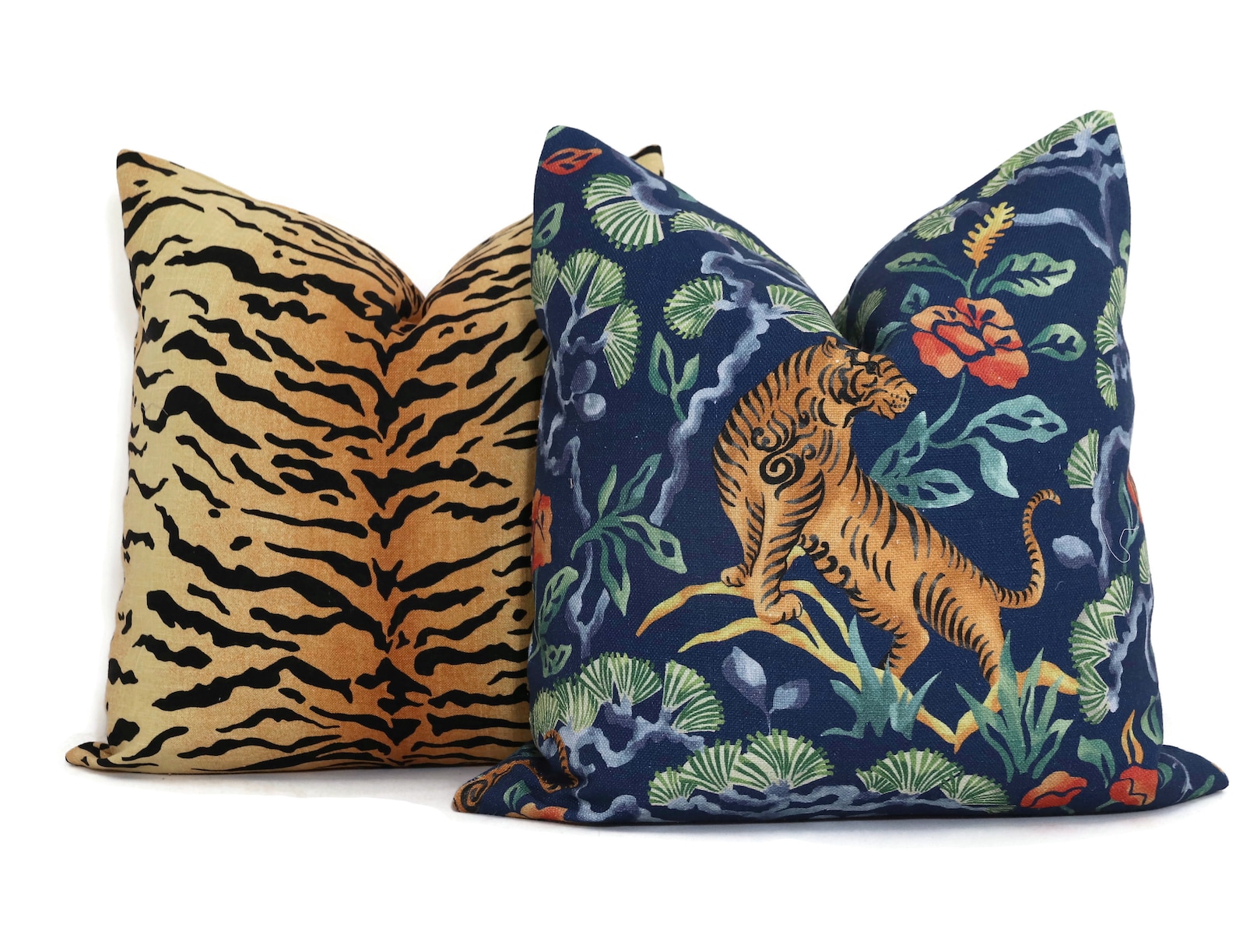 Gold Tiger Pillow Cover Square Eurosham or Lumbar Pillow Etsy