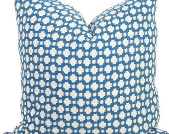 Schumacher Betwixt Blue Decorative Pillow Cover, Toss Pillow, Throw Pillow, Accent Pillow