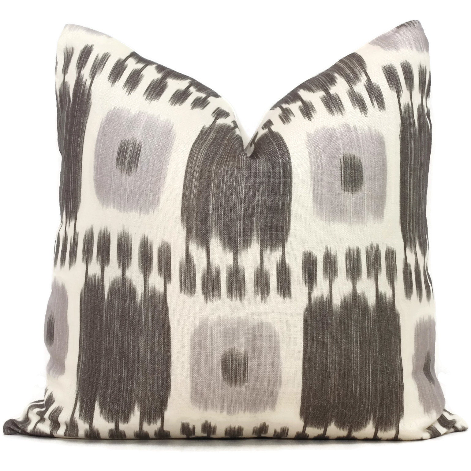 gray ikat pillow