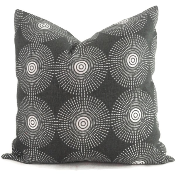 Jonathan Adler Graphite Super Nova Decorative Pillow Cover Lumbar pillow, toss pillow, accent pillow, throw pillow, gray mod pillow