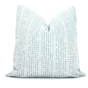 Decorative Pillow Cover Sister Parish Bolero pillow cover, Soft Aqua Blue Stripe Made to Order Toss Pillow, Accent Pillow, Throw eor