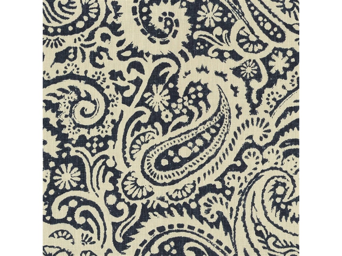 Blue and White Linen Paisley Decorative Pillow Cover Square Etsy