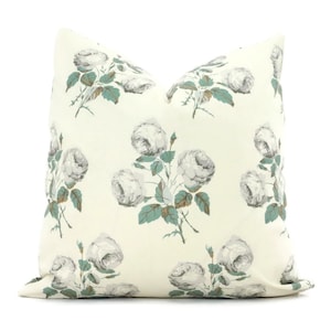 Gray Bowood Decorative Pillow Cover Colefax and Fowler  Pillow cover 18x18 20x20 22x22 24x24 26x26 or Lumbar Toss Accent Throw Pillow