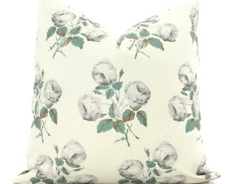 Gray Bowood Decorative Pillow Cover Colefax and Fowler  Pillow cover Lumbar Toss Accent Throw Pillow
