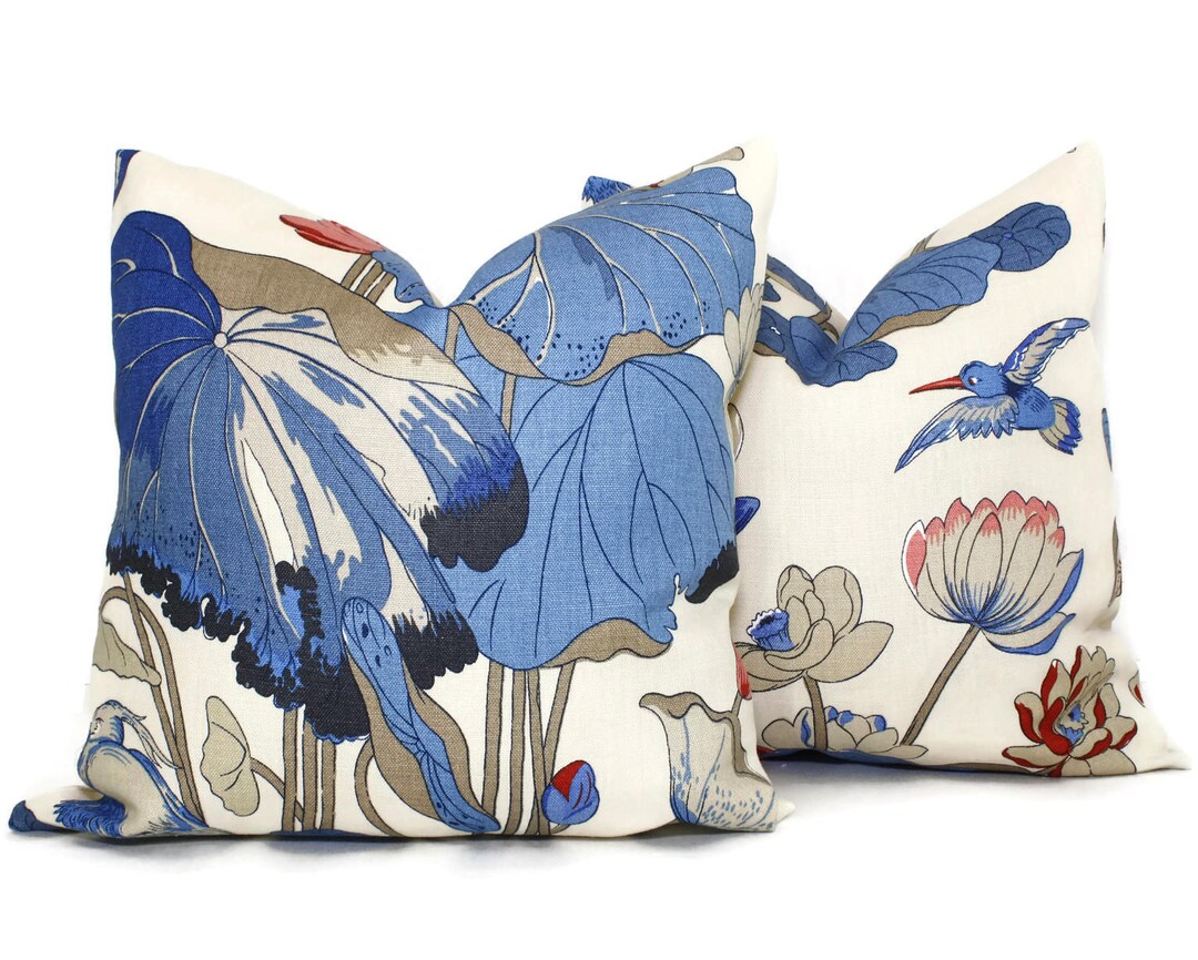 Nympheus Lily Pad Pillow Cover Lee Jofa JP & G Baker, Square, Euro or