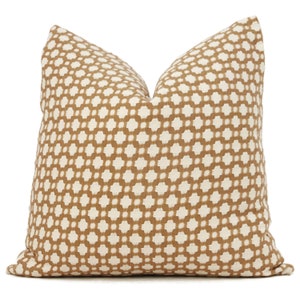 Schumacher Betwixt in Biscuit and Ivory Decorative Pillow Cover, Toss Pillow, Throw Pillow, Accent Pillow