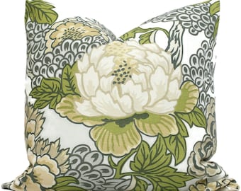 Thibaut Honshu Robins Egg Chinoiserie Floral Decorative Pillow Cover  18x18, 20x20, 22x22, Eurosham or lumbar