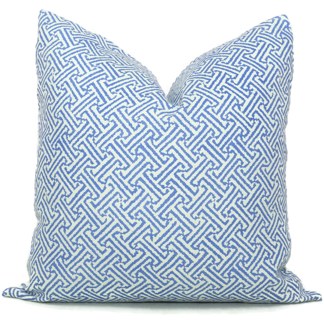 Decorative Pillow Cover Quadrille Java Java French Blue Pillow Cover