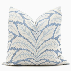 Blue Talavera Pillow Cover: Brunschwig & Fils Cotton Linen Blend