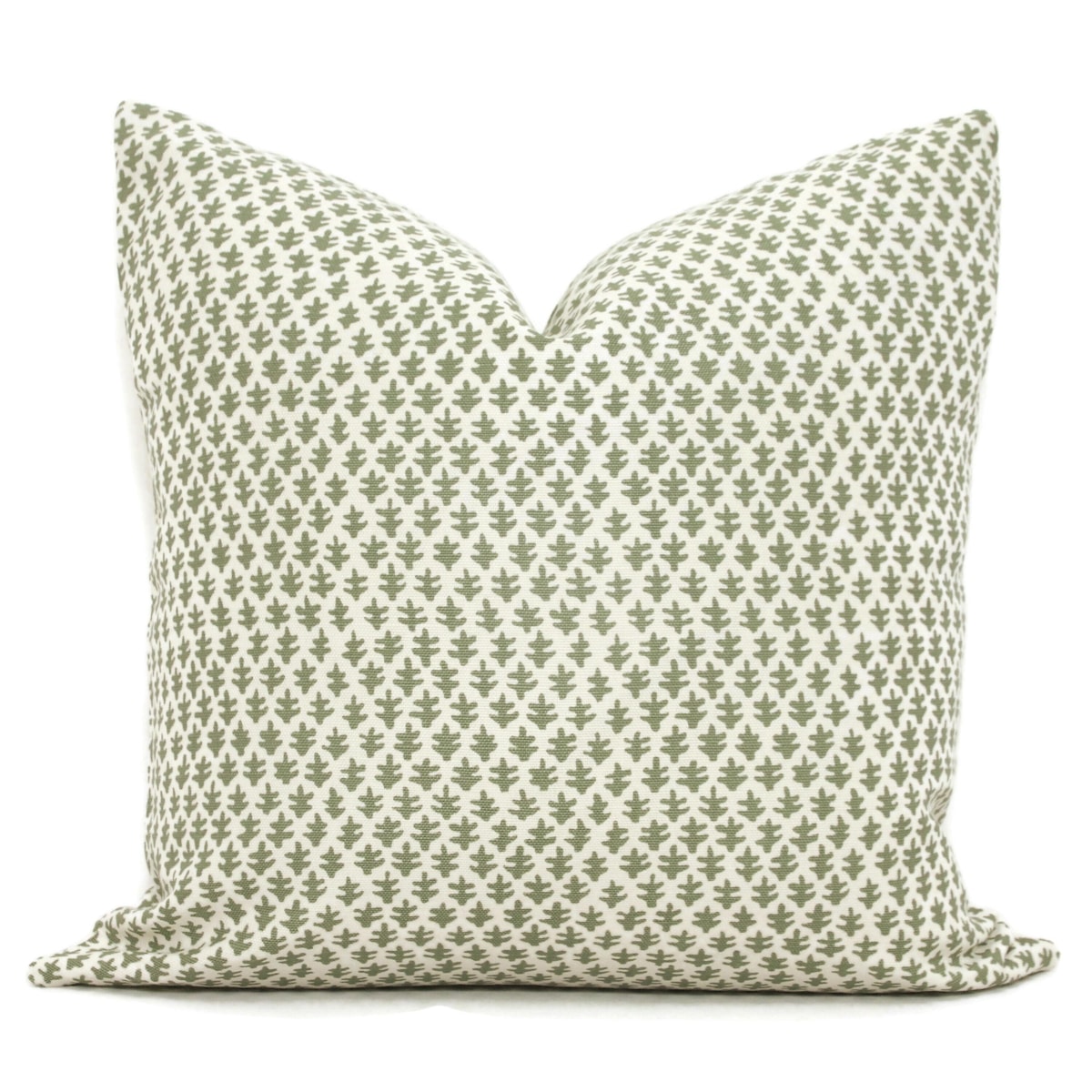 Sister Parish Burmese Pillow Cover: Fern Green Olive Leaf Print - Etsy
