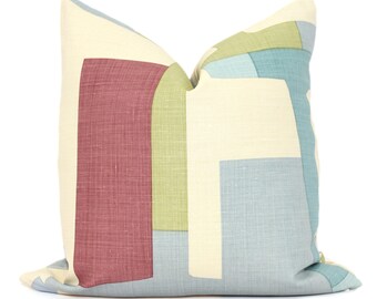 Christopher Farr Span Pillow Cover: Art Deco Graphic Shapes