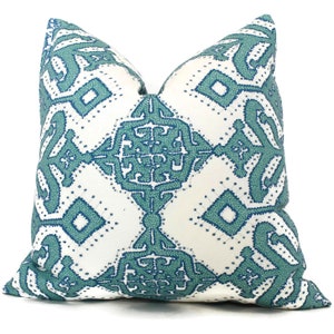 Tilton Fenwick Pombel Emerald Decorative Pillow Cover Square, Eurosham or Lumbar Pillow Cover, Toss Pillow, Throw Pillow