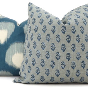 Peter Dunham Blue Peacock Rajmata Decorative Pillow Cover 18x18, 20x20 ...