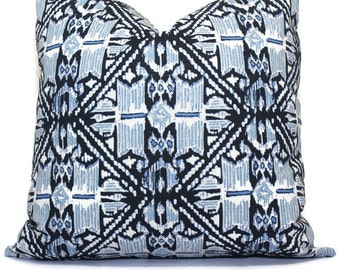 Havana Indigo Blue  Wedgewood Trellis Decorative Pillow Cover, Throw Pillow, Accent Pillow, Pillow Sham  Lacefield Textiles