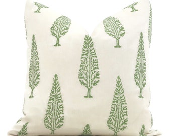 Schumacher Green Juniper Decorative Pillow Cover  18x18, 20x20, 22x22, Eurosham or lumbar, toss pillow, cushion cover