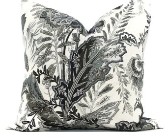 Schumacher Charcoal Sandoway Vine Decorative Pillow Cover 20x20 pillow cover Throw pillow cover