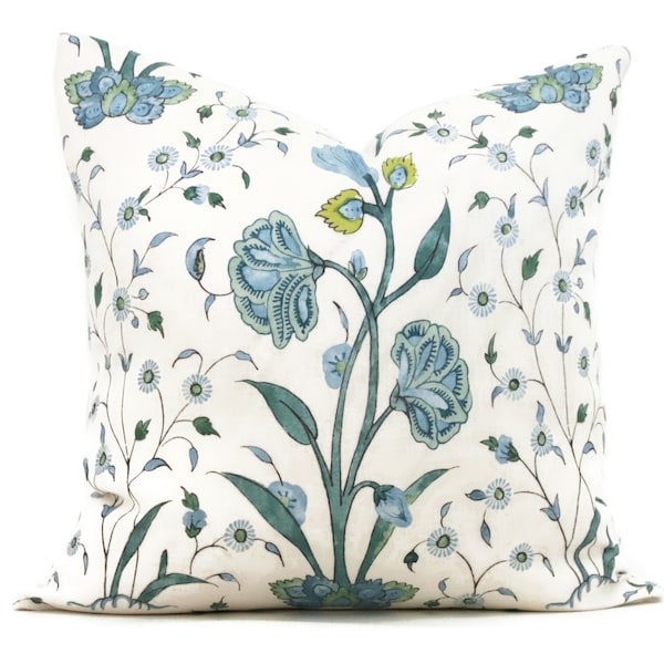 Schumacher Peacock Khilana Decorative Pillow Cover 18x18, 20x20 or 22x22, Eurosham 14x20 or 12x24 Throw pillow cover