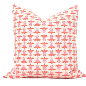 Coral and Pink Bellflower 20x20 Decorative Pillow Cover, Throw Pillow, Accent Pillow, Pillow Sham pillow Danika Herrick