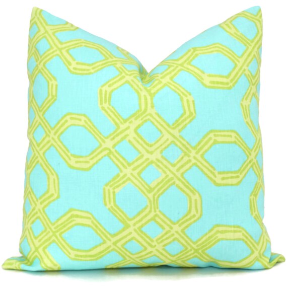 Lilly Pulitzer Aqua Green Well Lilly pulitzer pillow | Etsy