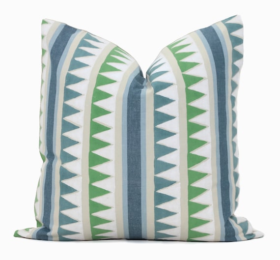 Set of 2 Embroidered Decorative Pillows Covers, Accent Pillows, Throw  Pillows without inserts Included 18x18 (Blue) 