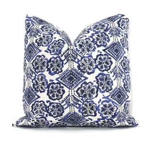 Trina Turk Navy Blue Santorini Indoor Outdoor Pillow Cover Trina Turk Navy Blue Santorini Indoor Outdoor Pillow Cover