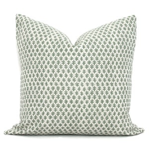 Sister Parish Burmese in Fern Green Decorative Pillow Cover, 20x20 22x22 Eurosham, Lumbar pillow Toss Pillow, Accent , Throw Olive Green