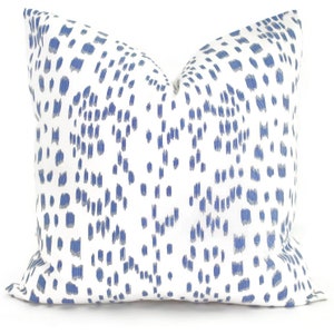 Brunschwig Fils Les Touches Cadet Blue and White  Decorative Pillow Cover  18x18, 20x20, 22x22, Eurosham or lumbar