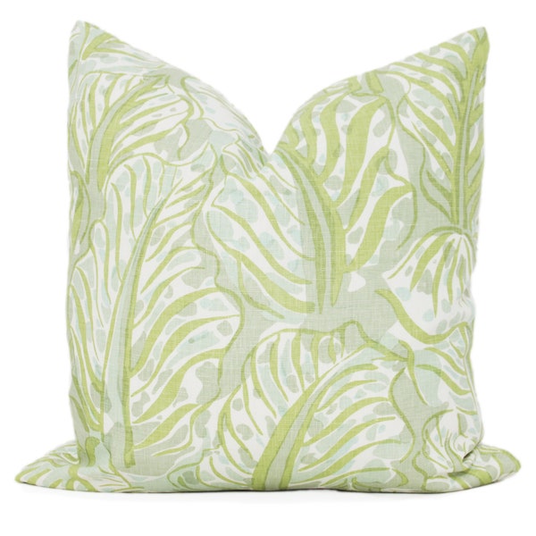 Pistachio Mille Feuilles Christopher Farr Decorative Pillow Covers 18x18, 20x20 or 22x22, 24x24, 26x26 or lumbar pillow green tropical