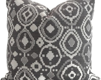 Romo Graphite Geometric Pillow Cover 20x20 Pillow cushion,  Throw Pillow, Accent Pillow, Toss Pillow