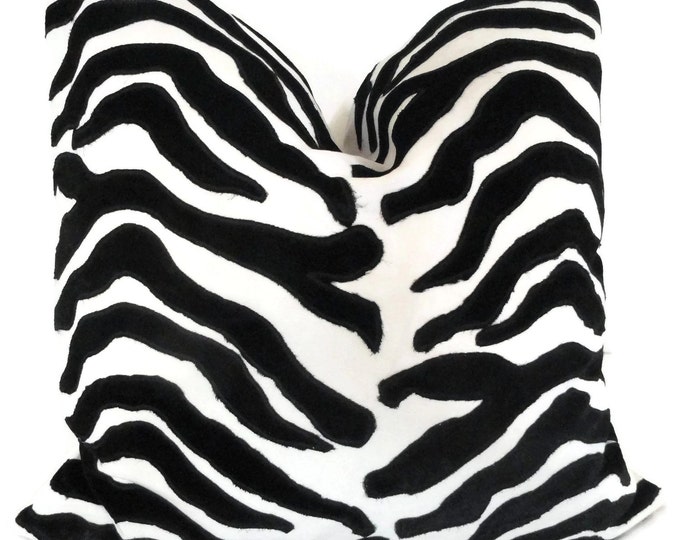 Black and White Zebra Pillow Cover Decorative Pillow Cover Etsy