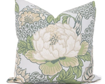 Thibaut Honshu Robins Egg Chinoiserie Floral Decorative Pillow Cover  18x18, 20x20, 22x22, Eurosham or lumbar