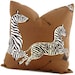Brown Scalamandre Zebra Decorative Pillow Cover, Square pillow cover, Eurosham pillow or Lumbar Pilllow, Accent Pillow, Throw Pillow cover 