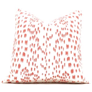 Brunschwig Fils Les Touches Berry and White Decorative Pillow Cover 18x18, 20x20, 22x22, Eurosham or lumbar