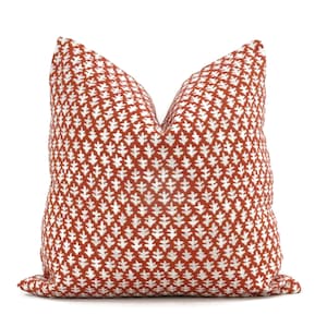 Decorative Pillow Cover Sister Parish Burma Spice Red Pillow cover Toss Pillow, Accent Pillow, Outdoor Performance fabric Throw
