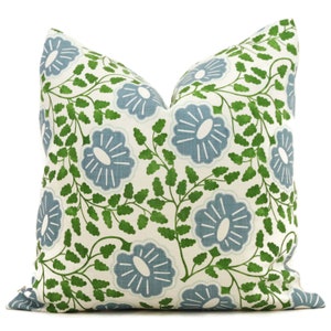 Christopher Farr Blue and Green Punch Paisley Decorative Pillow Covers 18x18, 20x20 or 22x22, 24x24, 26x26 or lumbar pillow cover