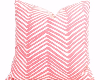 Quadrille Bubblegum Pink Zig Zag Pillow Cover