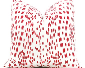 Brunschwig Fils Les Touches Pillow Cover: Pink Abstract Print