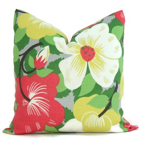 Schumacher Yellow and Pink Magnolias Decorative Pillow Covers 18x18, 20x20, 22x22, 24x24, 26x26 or lumbar Paul Poiret