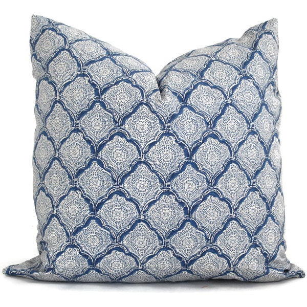Kravet decoratieve kussensloop Indigo Wood Block 18 x 18, 20 x 20 of 22x22, Toss kussen, accent kussen, gooien kussen, kussen kussen, kussen Sham