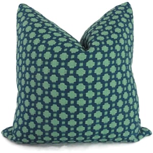 Decorative Pillow Cover in Peacock Betwixt by Schumacher, Toss Pillow, Accent Pillow, Throw Pillow, Pillow cushion Pillow case Lumbar pillow
