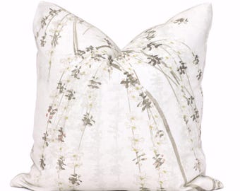 Thibaut Weeping Blossom Pillow cover in White Cherry Tree