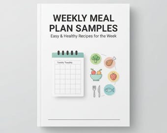 Weekly Meal Planner Printable | Digital Meal Planning Template