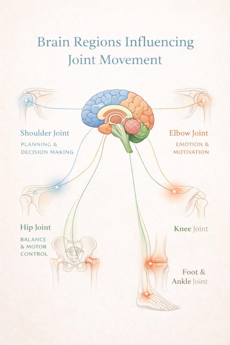 Brain–body Connection Chart | Joint Pain & Brain Regions Guide ...