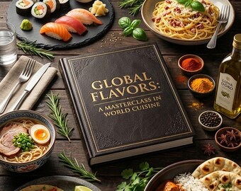 World Cuisines Guide Book | Global Cooking Basics | International Food Culture Ebook