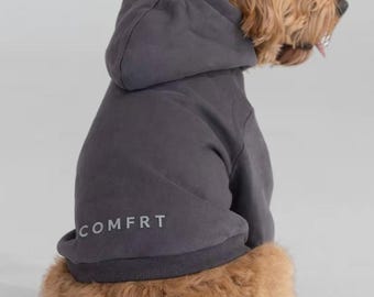 321 NEW COMFRT Pet Tranquil Paw-hoodie in houtskool, maat 5XL