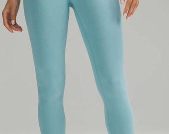 6559 Lululemon Wunder Train High-Rise Tight 28" in Tidal Teal in Sz 10