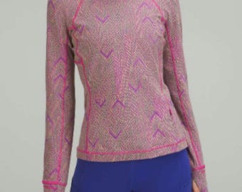 6588 NWT Lululemon - Chemise à manches longues Its Rulu Run *Jacquard Taille 6