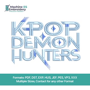 Kpop Demon Hunter Embroidery Patch | K-Fashion Streetwear Custom Merch | Anime Gaming Logo
