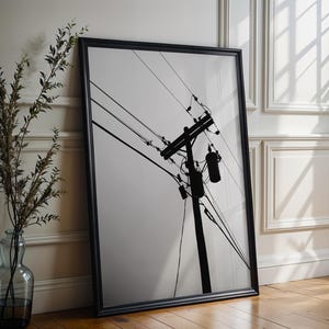 Urban Photography | Monohaus Industrial Photography Print | Black and White Minimalist Wall Art image 1