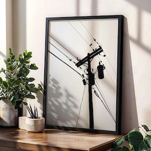 Urban Photography | Monohaus Industrial Photography Print | Black and White Minimalist Wall Art image 3